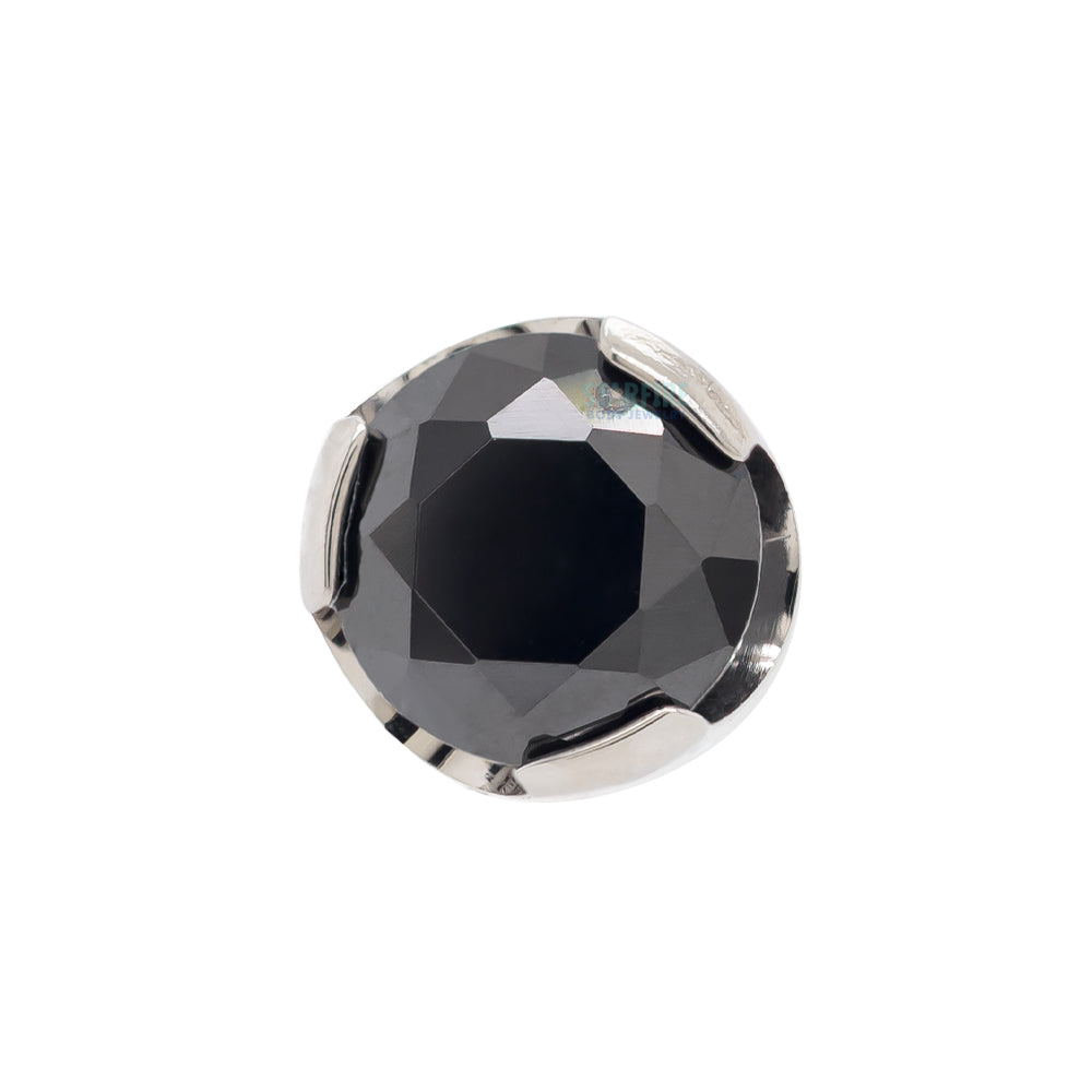 threadless: Prong-Set Brilliant-Cut Gem End