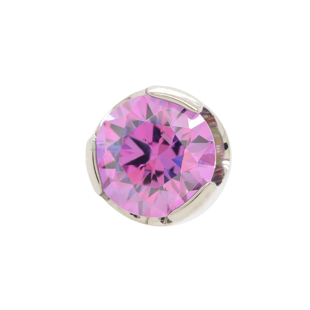threadless: Prong-Set Brilliant-Cut Gem End