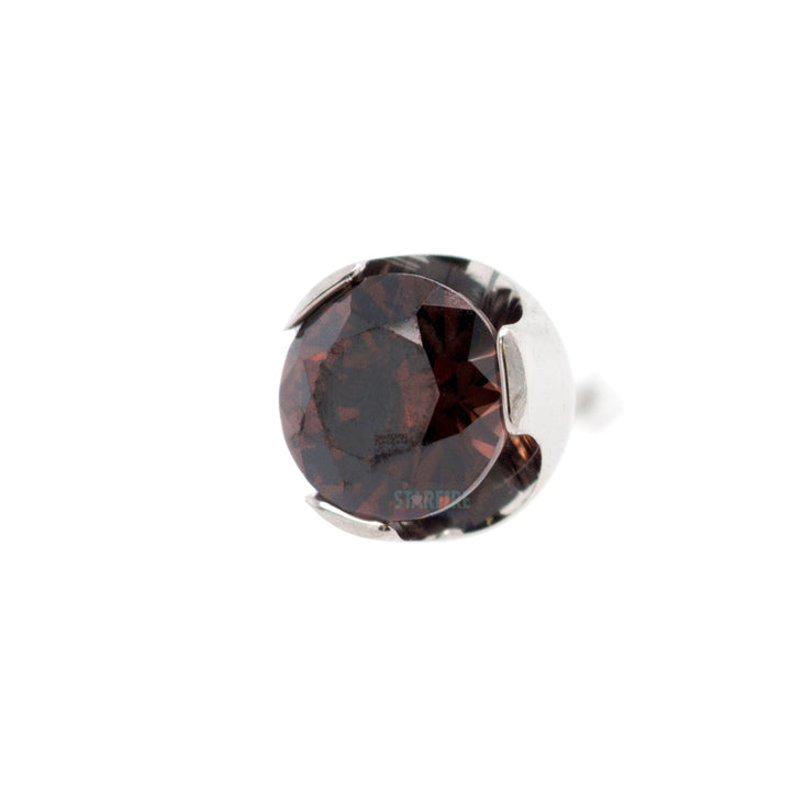 Anatometal threadless: 3.5mm Prong-Set Brilliant-Cut Gem End