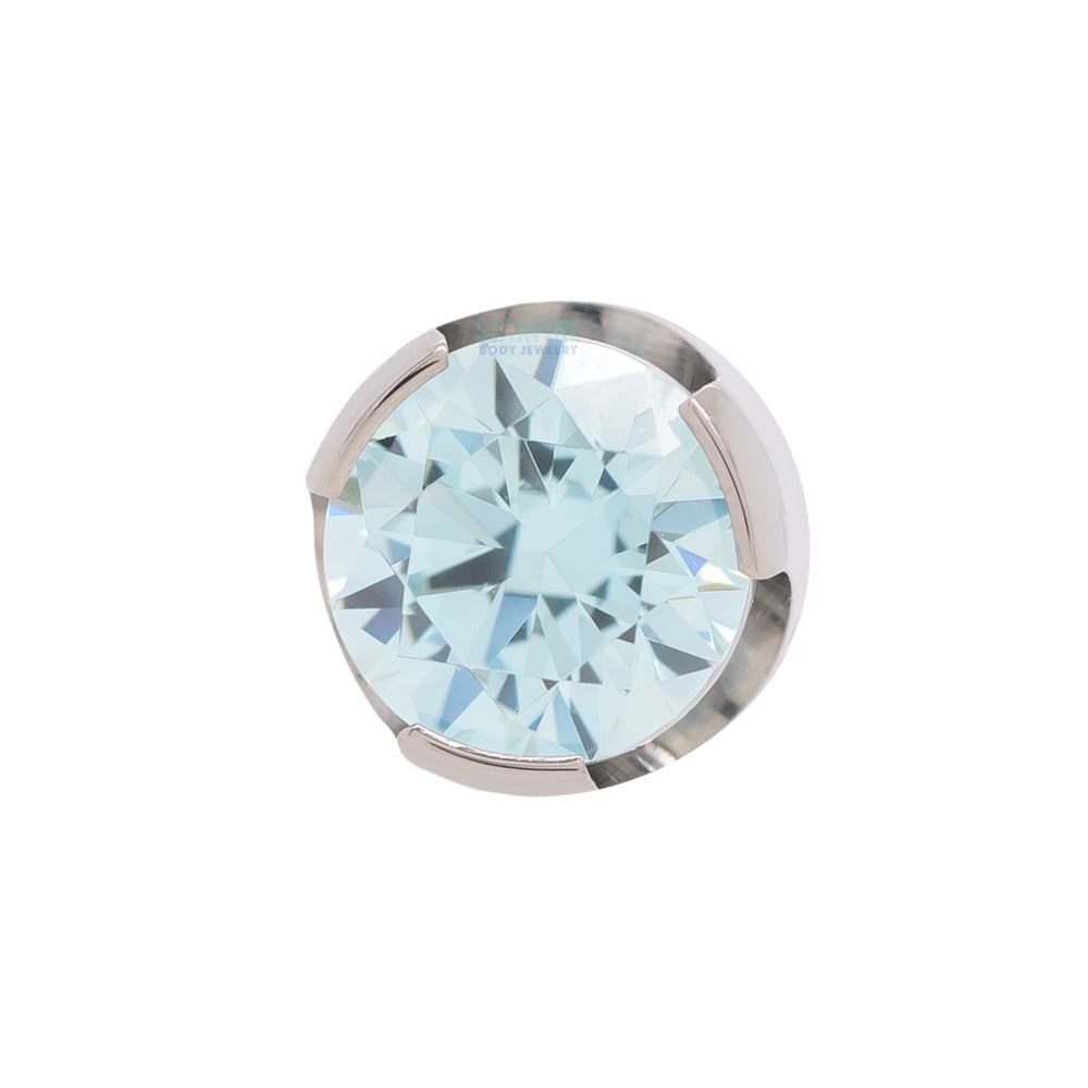threadless: Prong-Set Brilliant-Cut Gem End