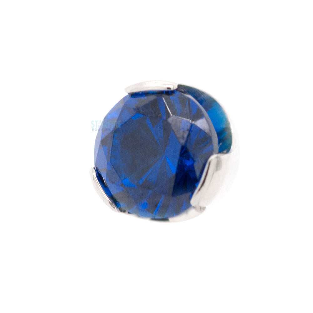 threadless: Prong-Set Brilliant-Cut Gem End