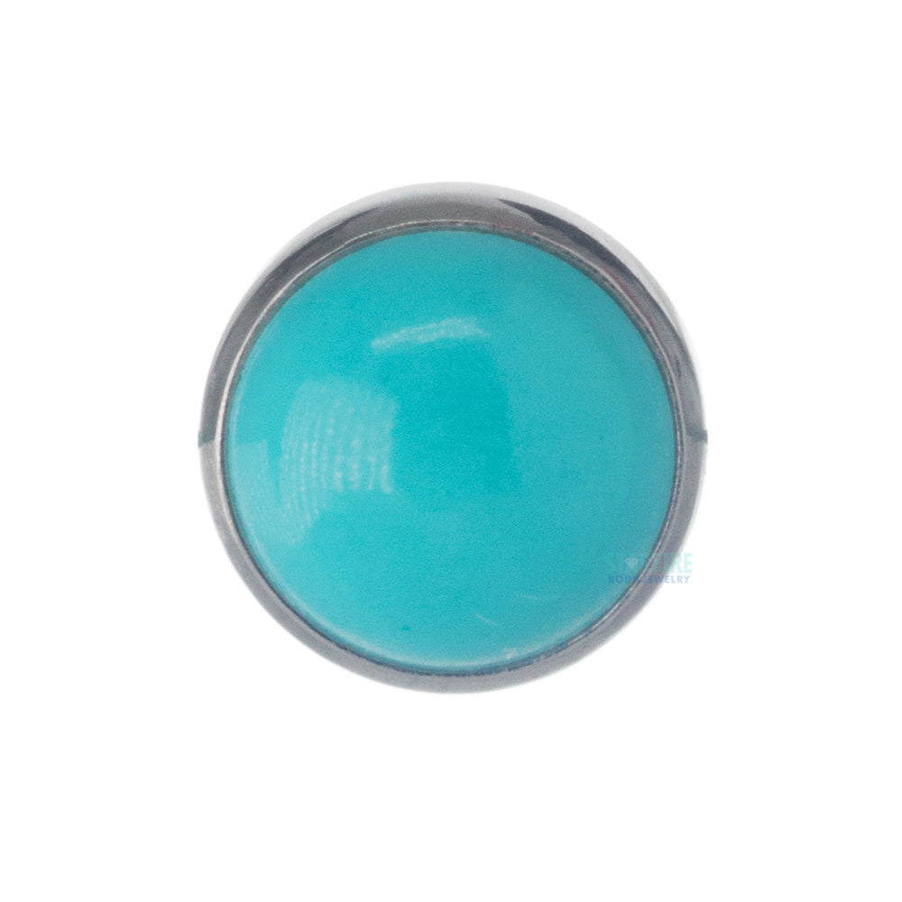 Bezel-Set Natural Stone Cabochon Threaded End