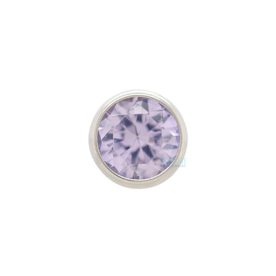 threadless: 3mm Bezel-Set Brilliant-Cut Gem End