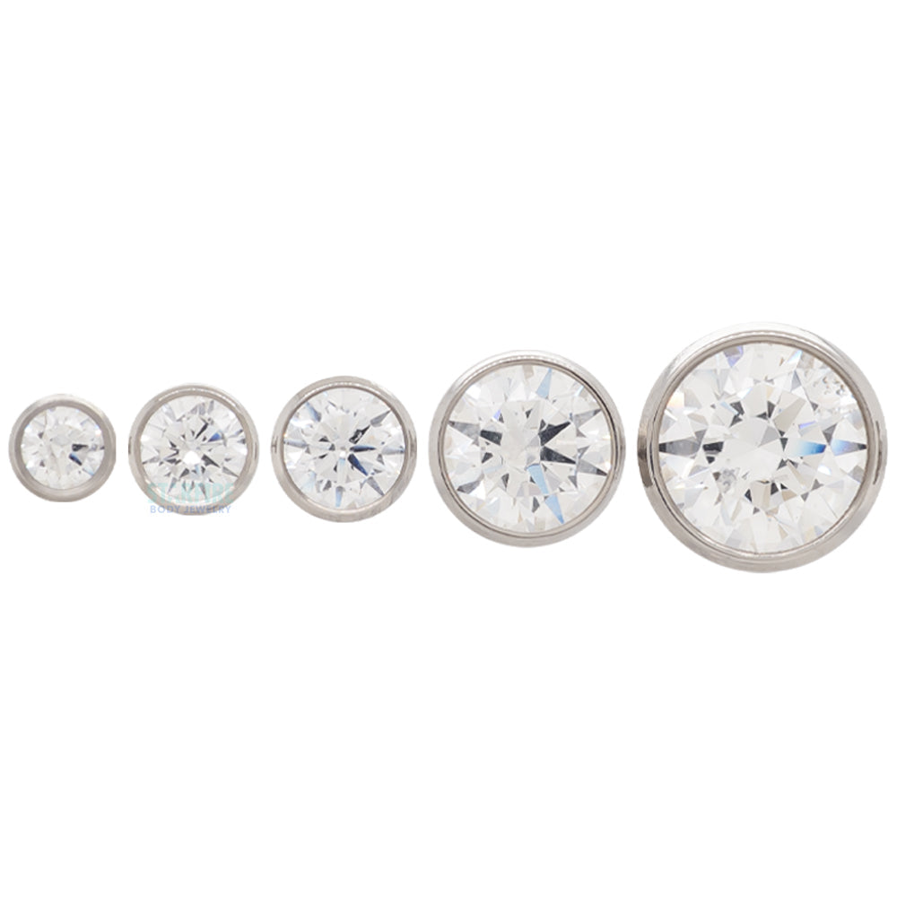 threadless: Bezel-Set Brilliant-Cut Gem End