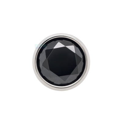 threadless: Bezel-Set Brilliant-Cut Gem End