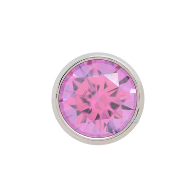 threadless: Bezel-Set Brilliant-Cut Gem End