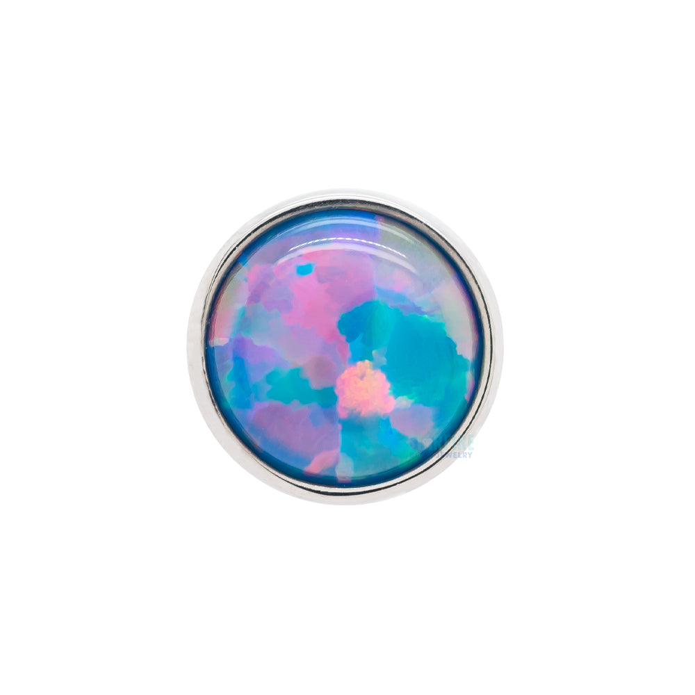 threadless: Bezel-Set Opal Cabochon End