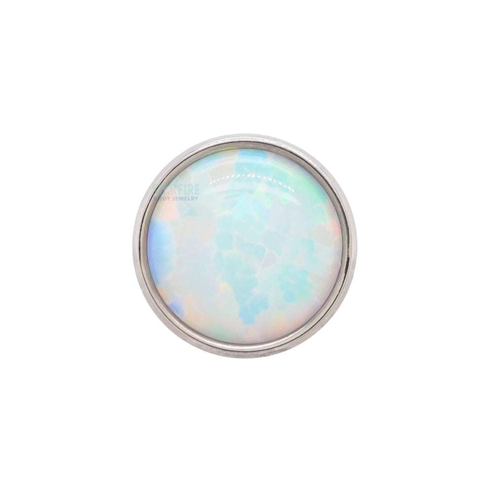 threadless: Bezel-Set Opal Cabochon End