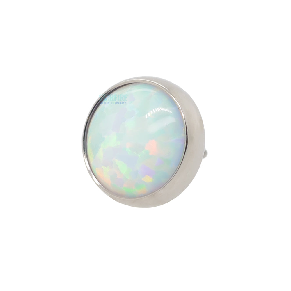 threadless: Bezel-Set Opal Cabochon End