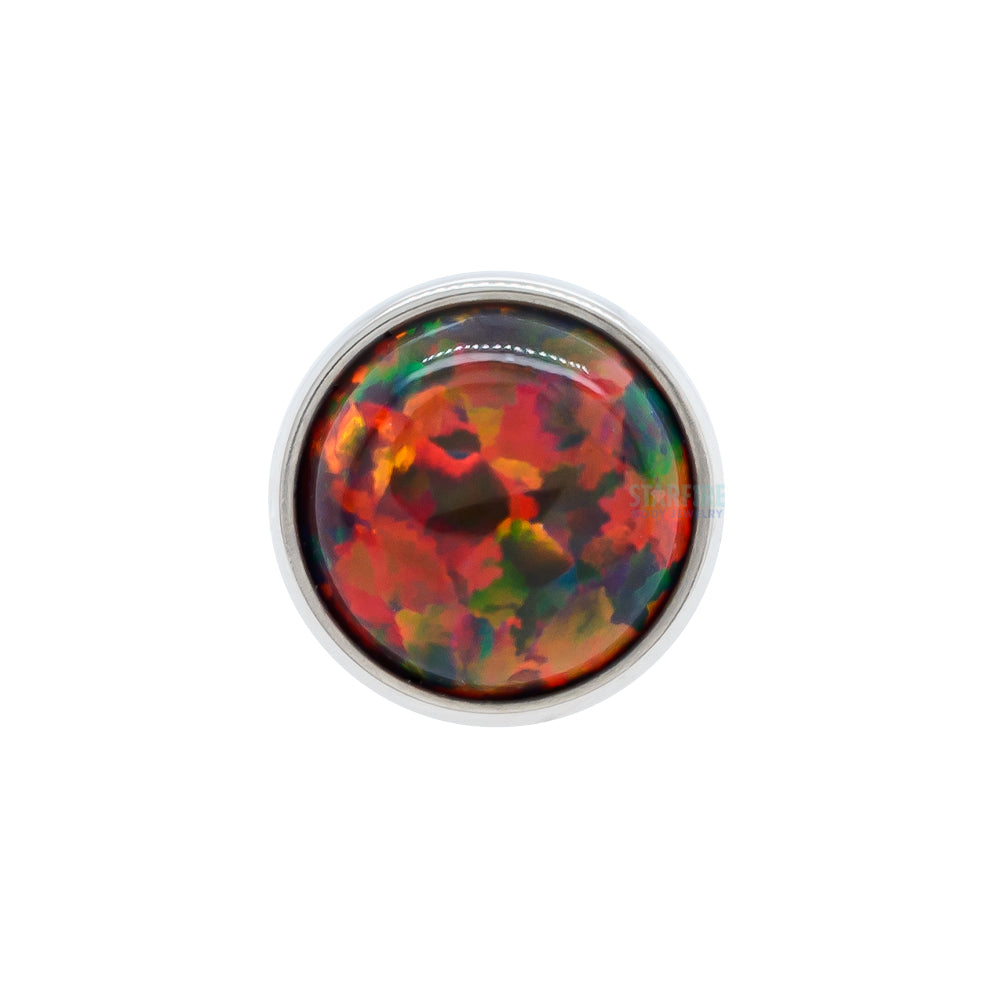 threadless: Bezel-Set Opal Cabochon End