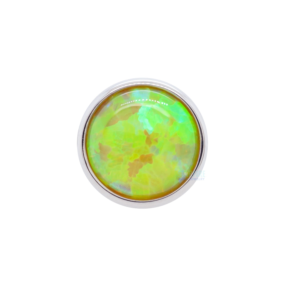 threadless: Bezel-Set Opal Cabochon End