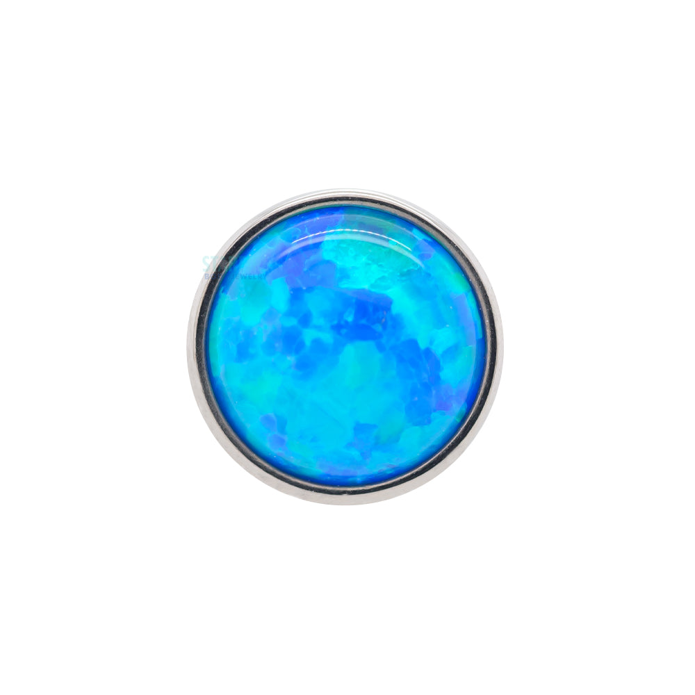 threadless: Bezel-Set Opal Cabochon End