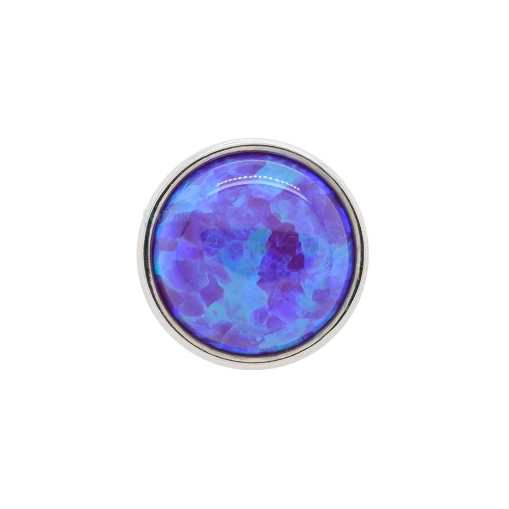threadless: Bezel-Set Opal Cabochon End