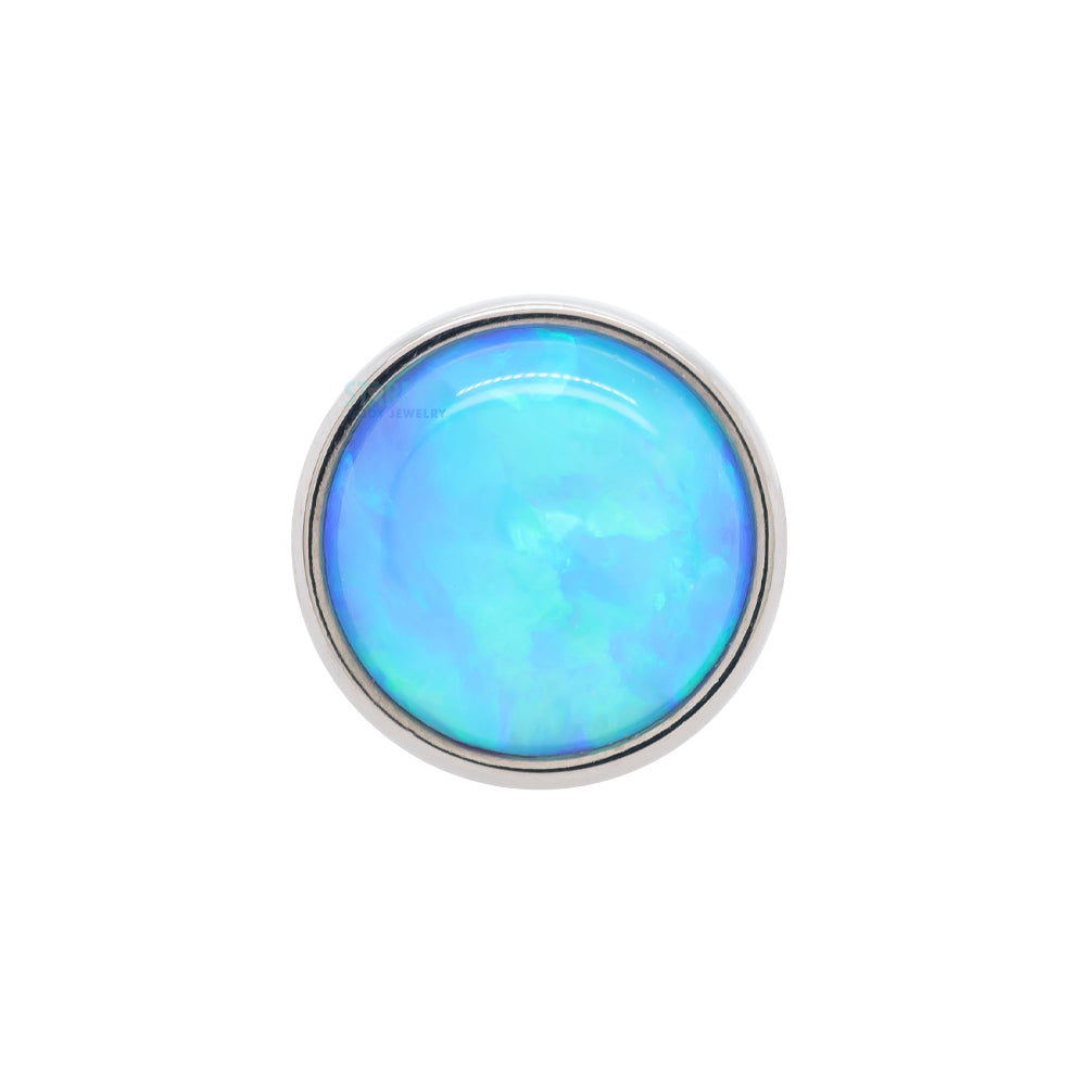 threadless: Bezel-Set Opal Cabochon End
