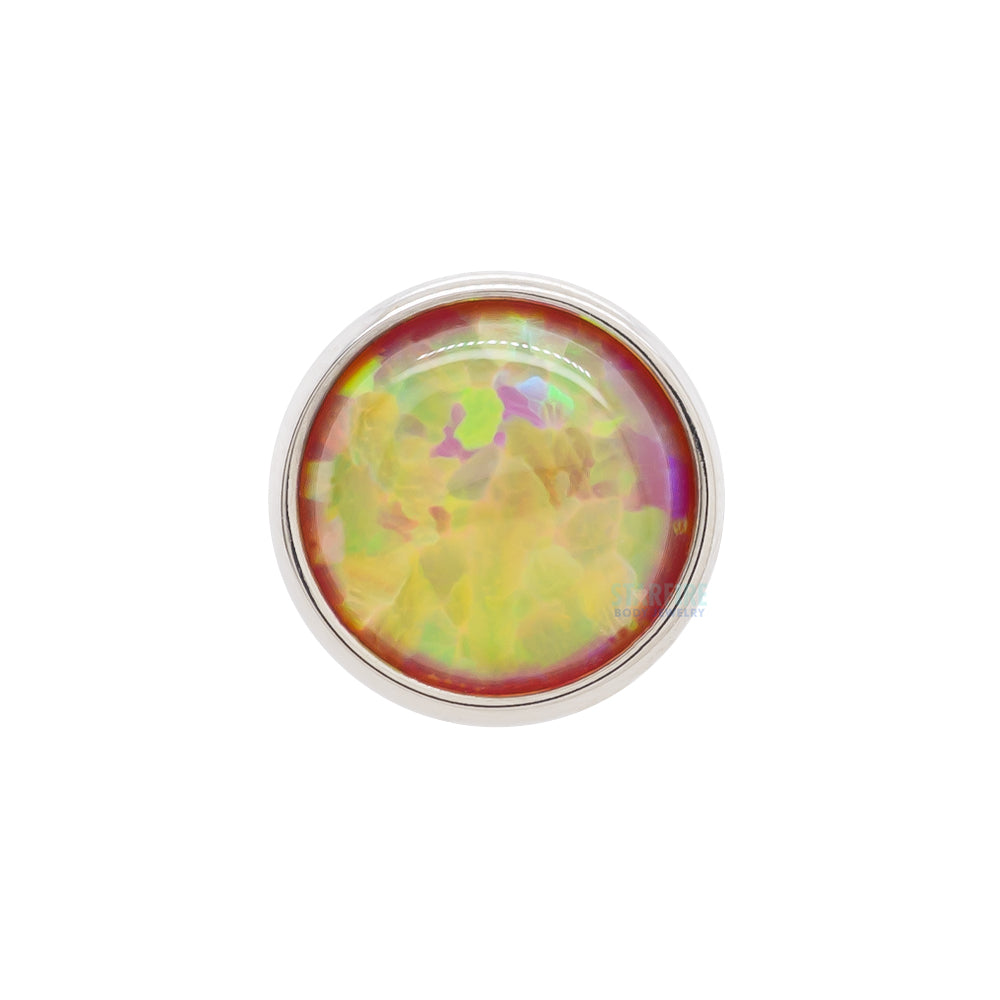 threadless: Bezel-Set Opal Cabochon End