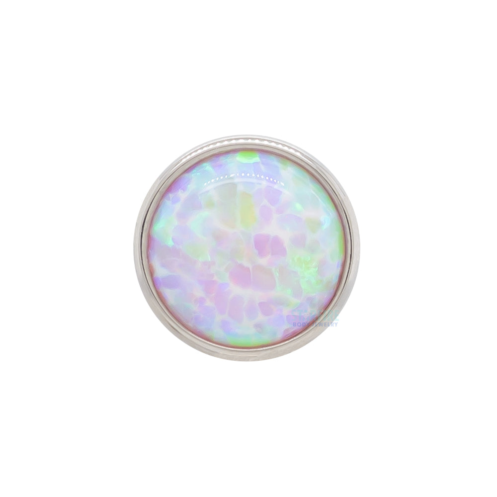 threadless: Bezel-Set Opal Cabochon End