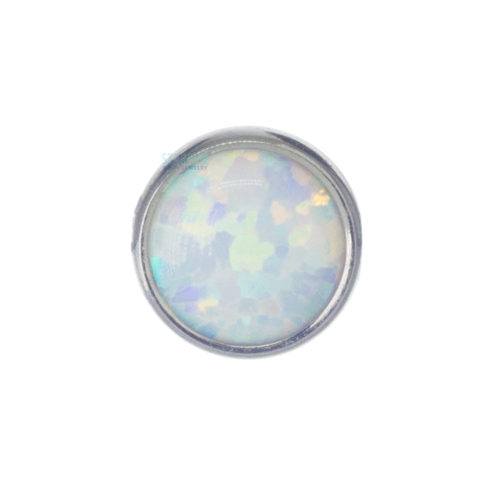 Bezel-Set Opal Cabochon on Flatback