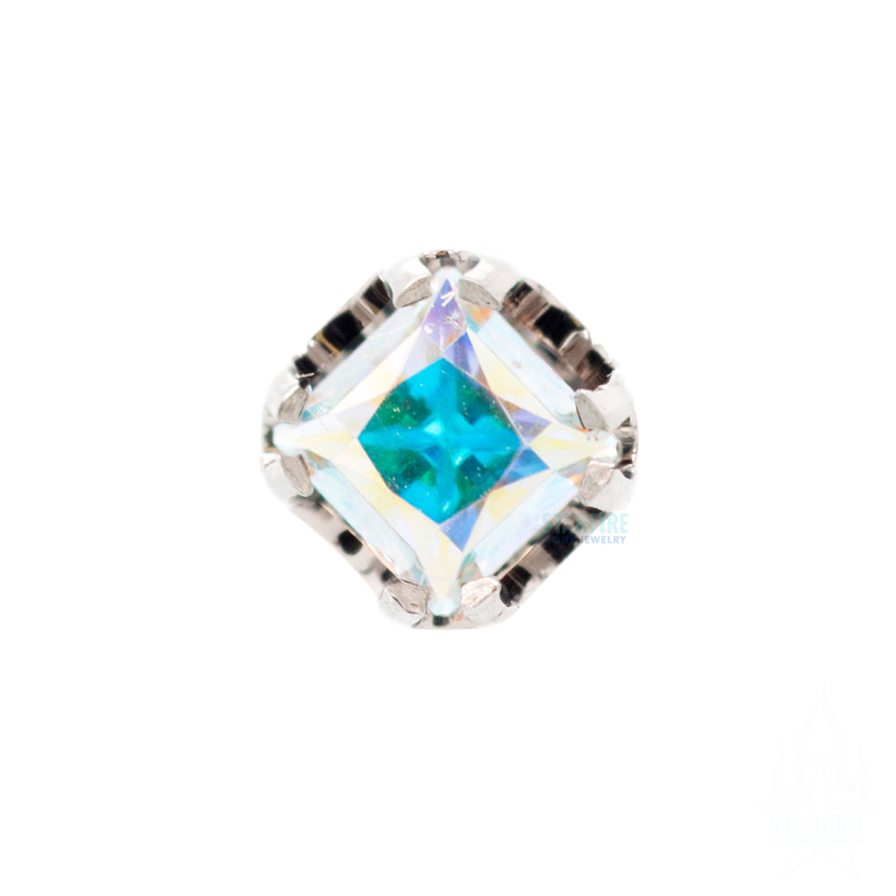 threadless: Princess-Cut Gem in Prongs End