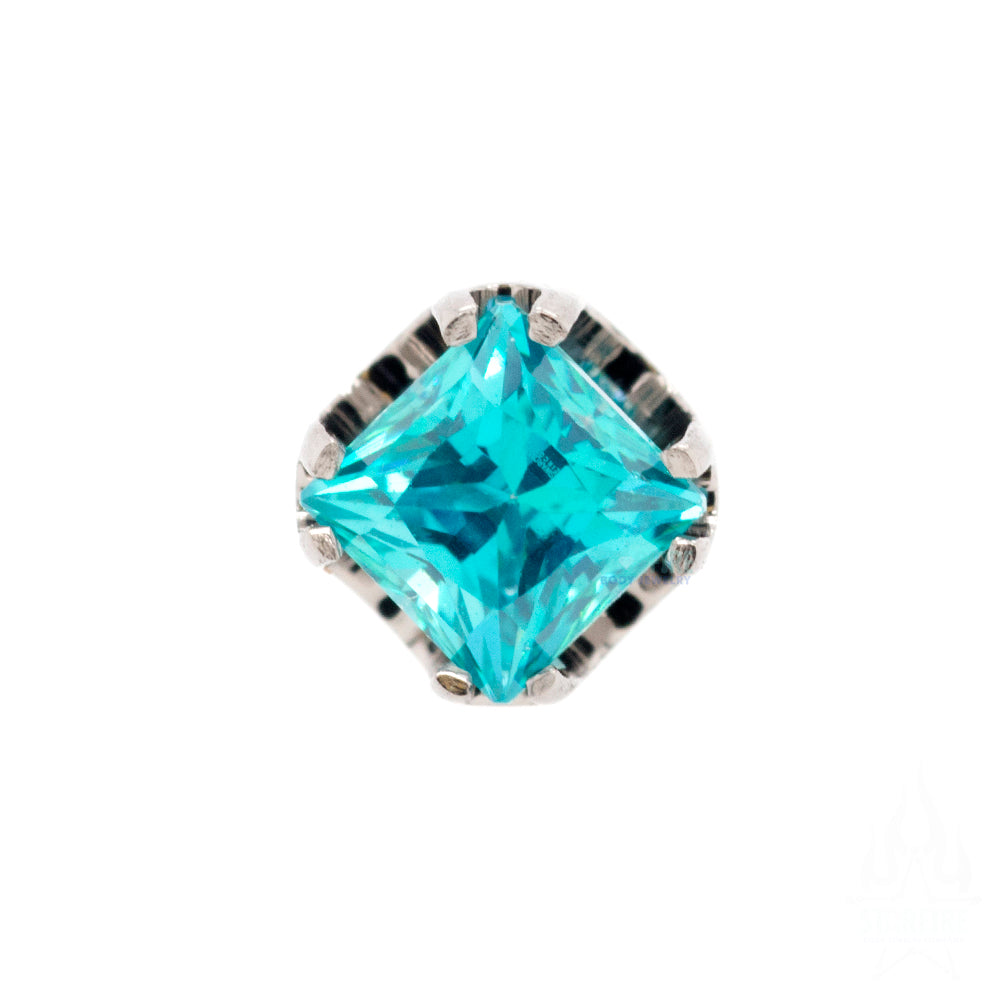 threadless: Princess-Cut Gem in Prongs End