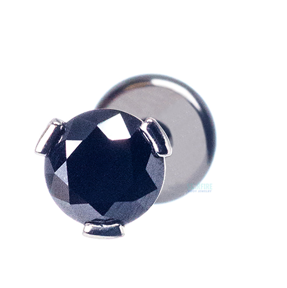 Flat Bottom 3 Prong-Set Round Faceted Gem on Flatback