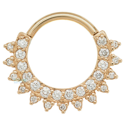 "Gem Kolo" Hinge Ring in Gold with White Diamonds