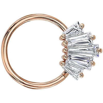 "Oceane 5" Seam Ring in Gold with DIAMONDS