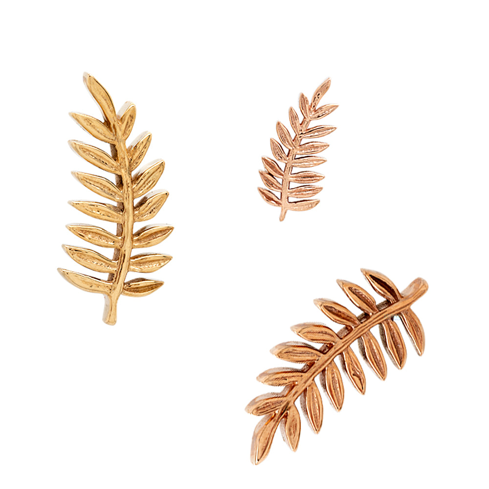 "Fern" Threaded End in Gold & Platinum