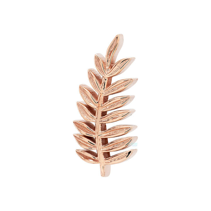 "Tiny Fern" Threaded End in Gold & Platinum