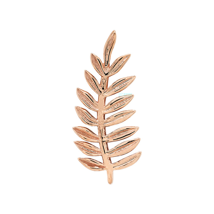"Tiny Fern" Threaded End in Gold & Platinum