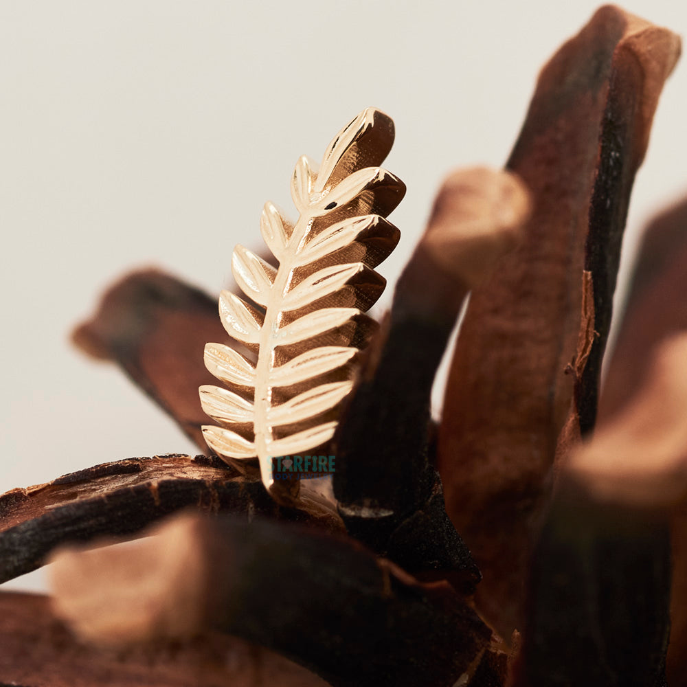 "Mini Fern" Threaded End in Gold & Platinum