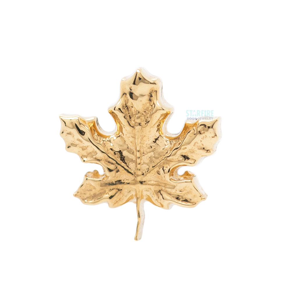 Maple Leaf Threaded End in Gold