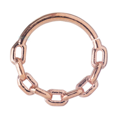 Chain Link Continuous Ring in Gold
