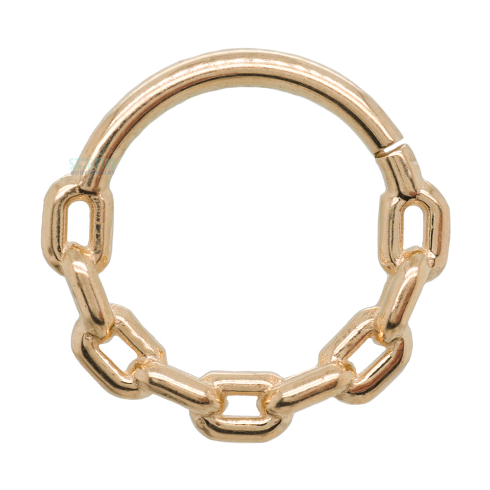 Chain Link Continuous Ring in Gold