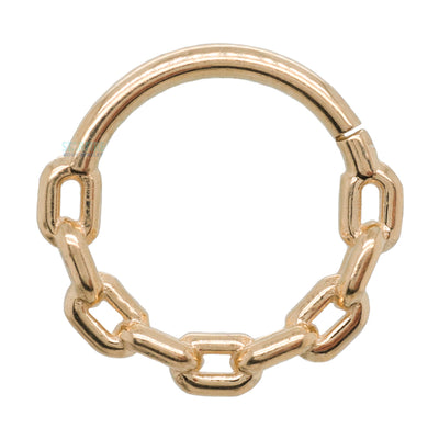 Chain Link Continuous Ring in Gold