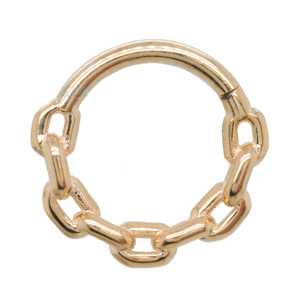 Chain Link Continuous Ring in Gold