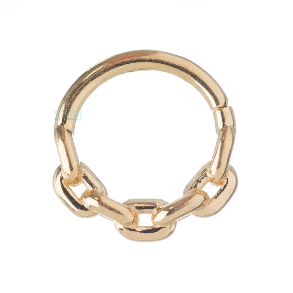 Chain Link Continuous Ring in Gold