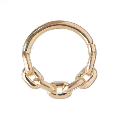 Chain Link Continuous Ring in Gold