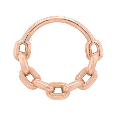Chain Link Continuous Ring in Gold