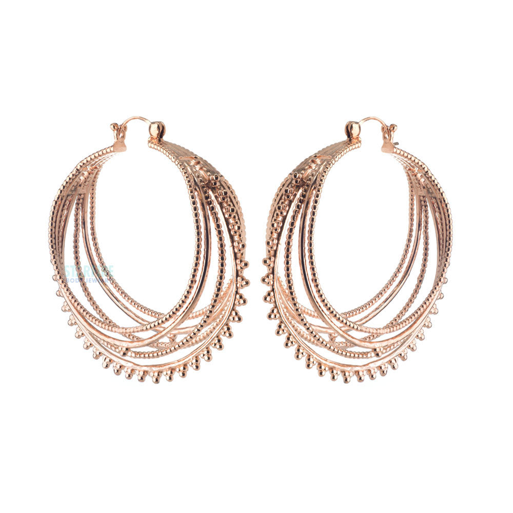 Beaded Warrior Hoop Earrings
