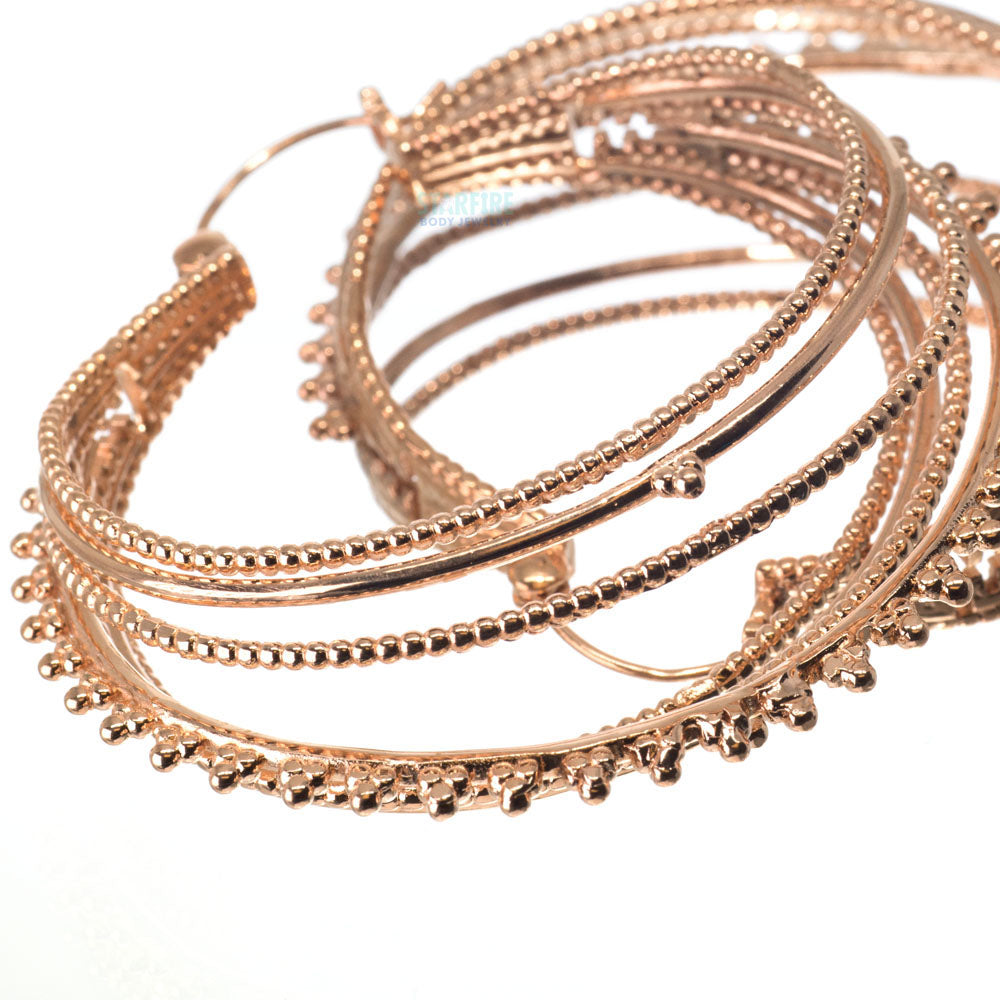 Beaded Warrior Hoop Earrings