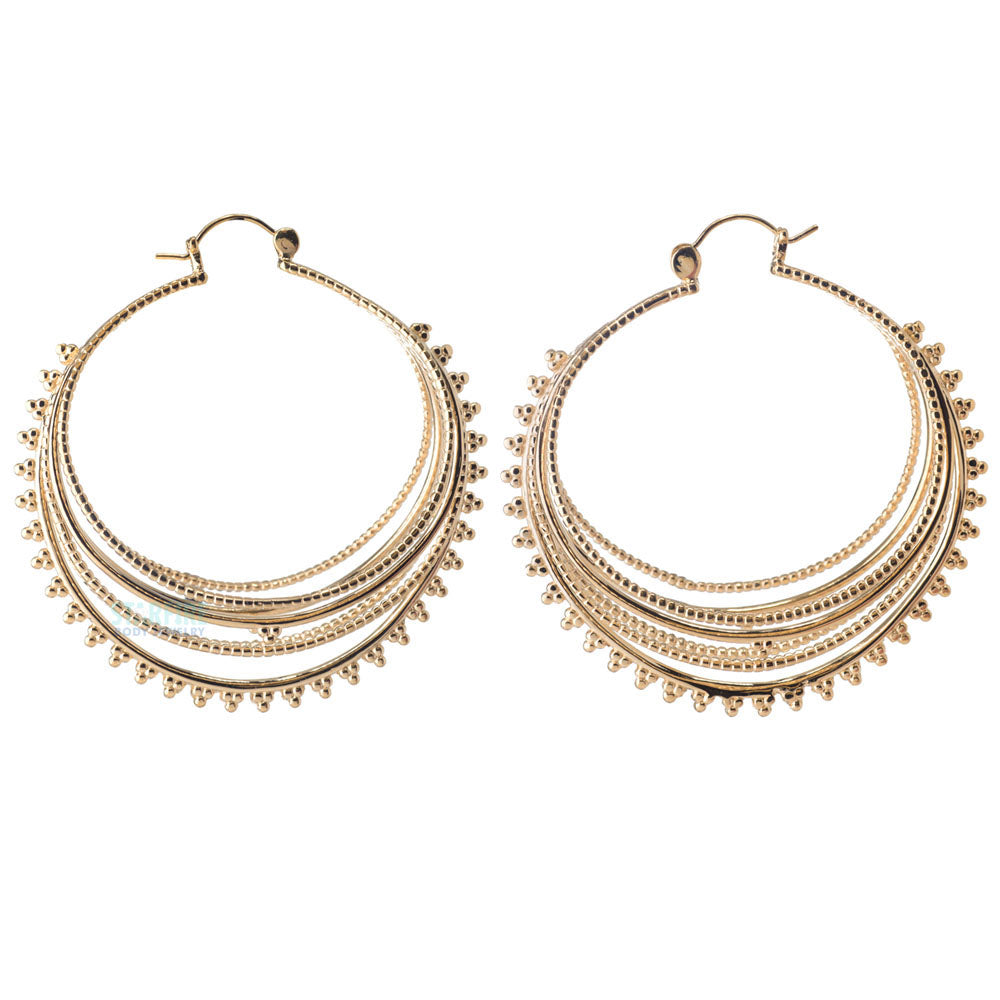 Beaded Warrior Hoop Earrings