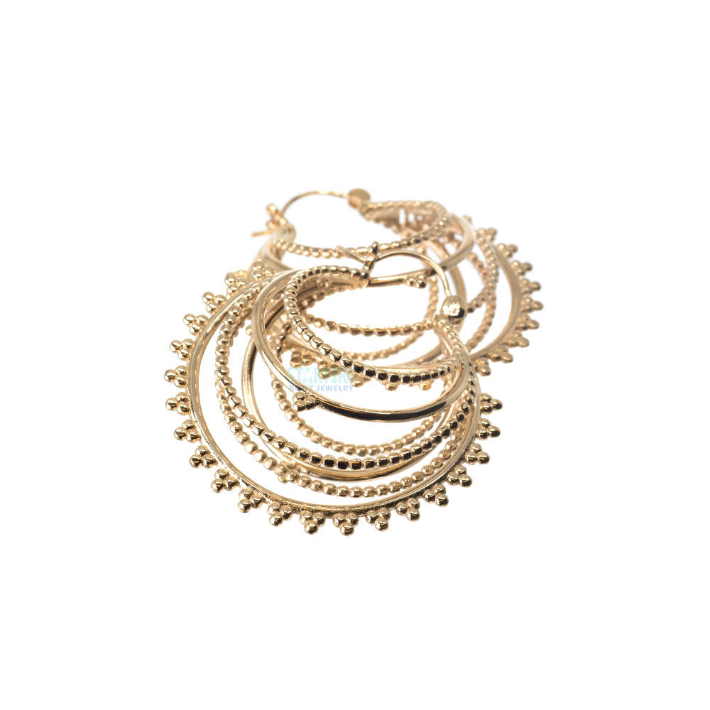 Beaded Warrior Hoop Earrings