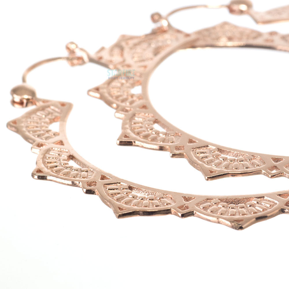 Lotus Hoop Earrings