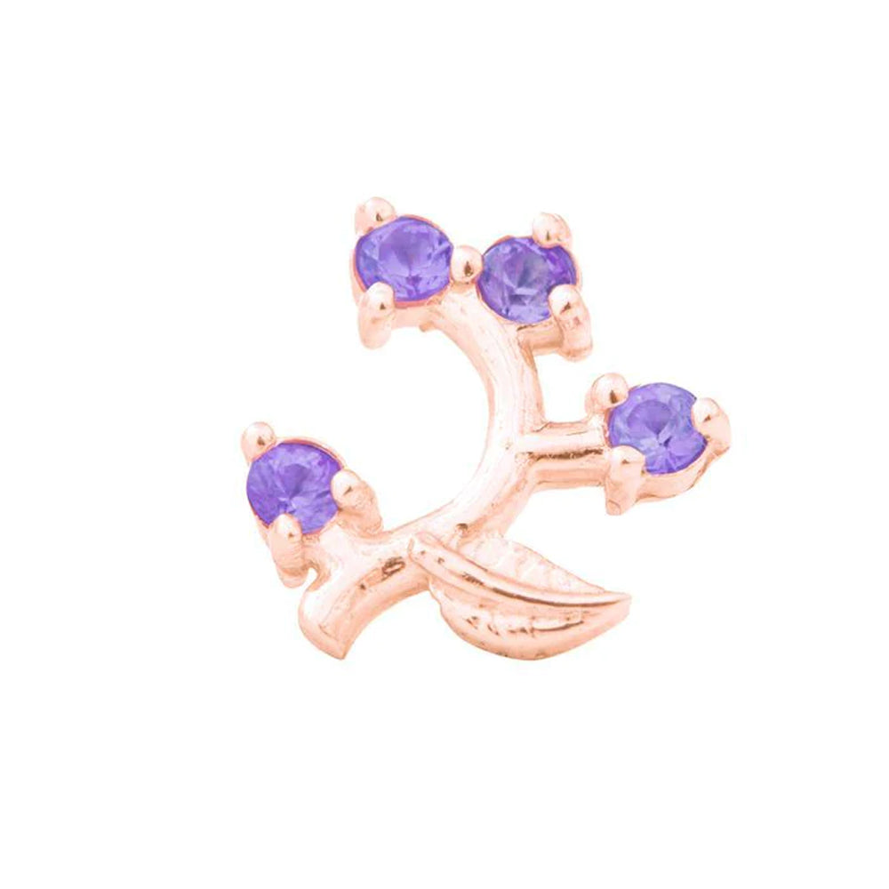 threadless: Frond Pin in Gold with Gemstones