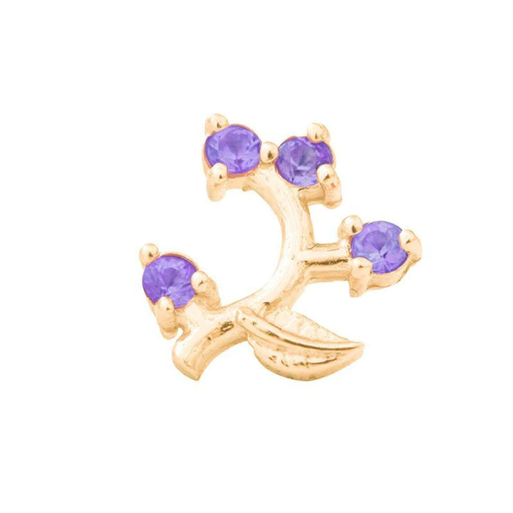 threadless: Frond Pin in Gold with Gemstones