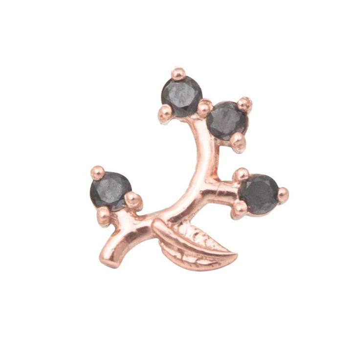 threadless: Frond Pin in Gold with Gemstones