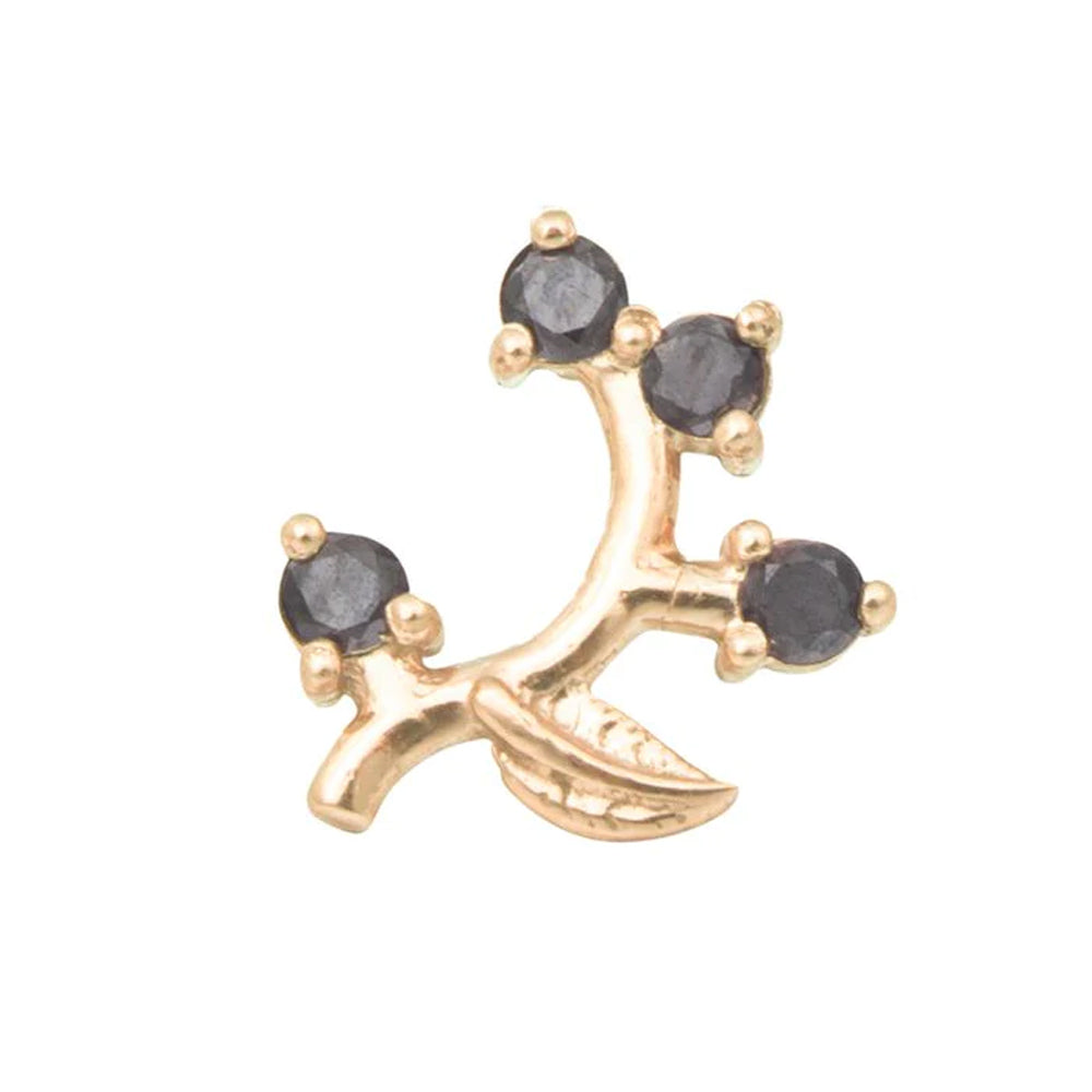 threadless: Frond Pin in Gold with Gemstones