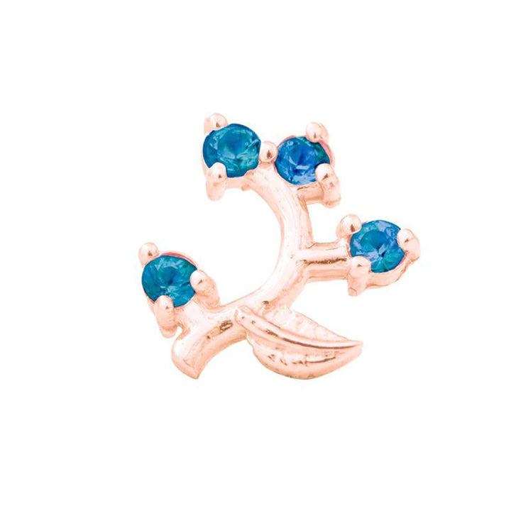 threadless: Frond Pin in Gold with Gemstones