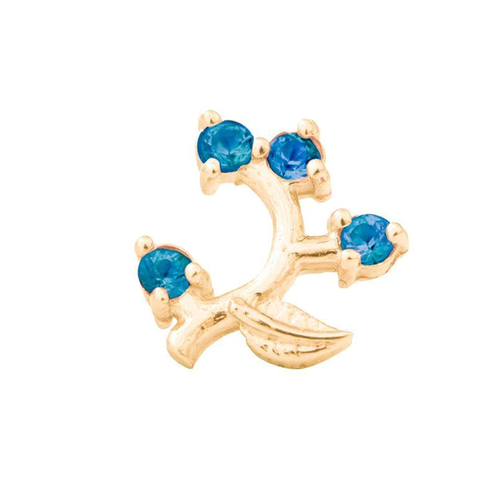 threadless: Frond Pin in Gold with Gemstones