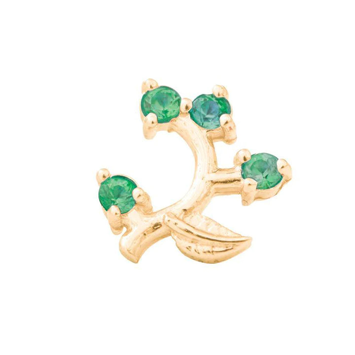 threadless: Frond Pin in Gold with Gemstones